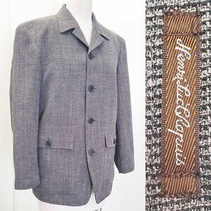 Henri Luc Chapuis Cannes St. Tropez  Mens Grey Airy Light Casual Blazer Jacker M